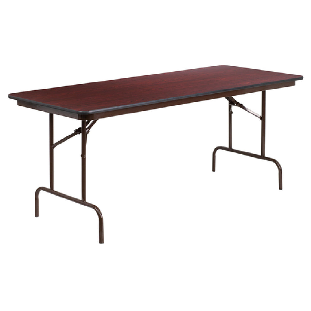 Flash Furniture YT-3072-MEL-WAL-GG Folding Table 72"W X 30"D X 30"H Seats Up To 8 Adults