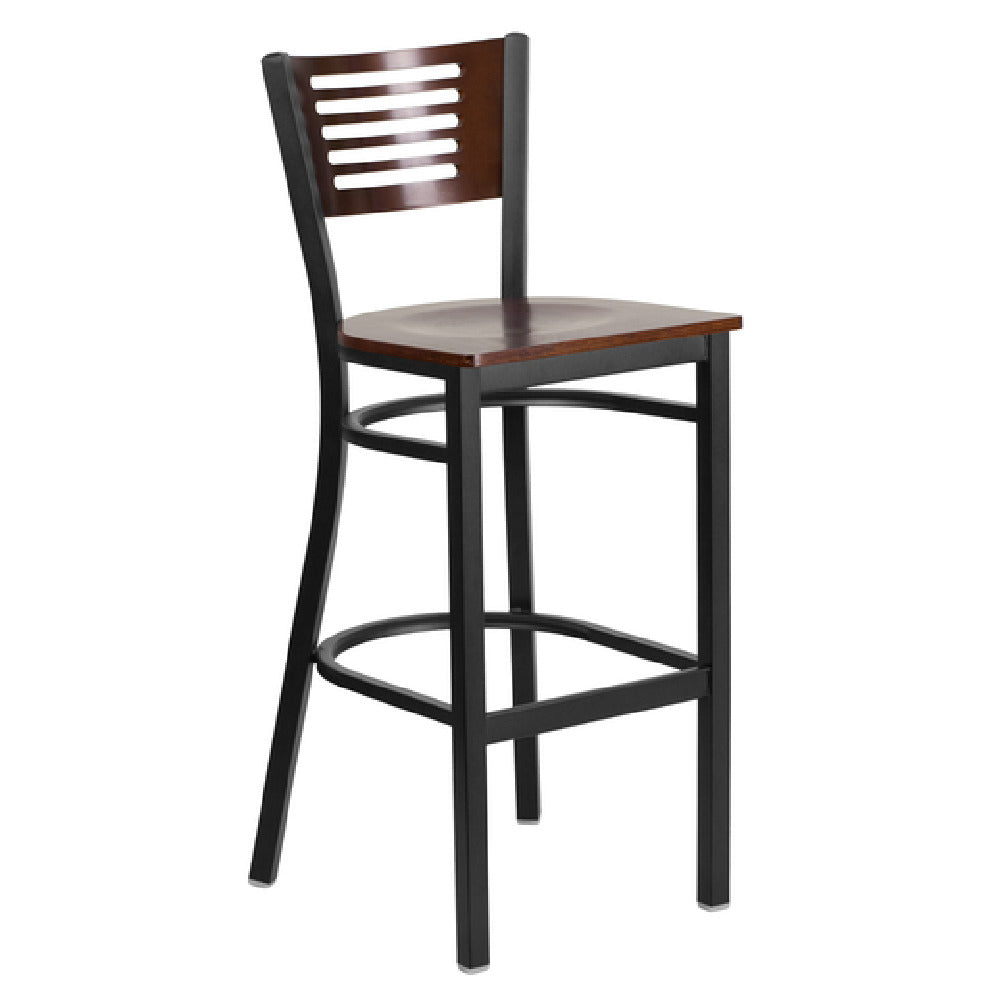 Flash Furniture XU-DG-6H1B-WAL-BAR-MTL-GG Hercules Series Restaurant Bar Stool