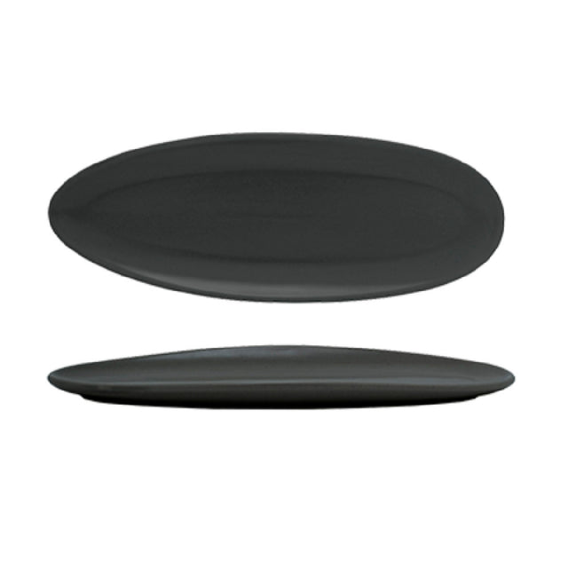 FOH DSU008BKP23 Tides™ Slim Plate 11-1/2" X 5" Oval