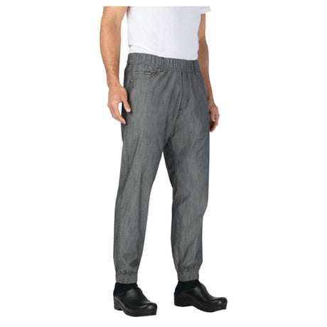 Chef Works PBE01BWSM Jogger 257 Pants Elastic Waistband Belt Loops