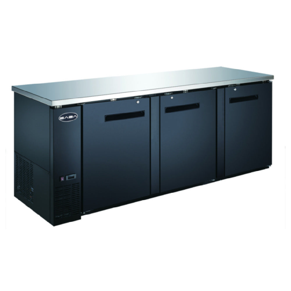 SABA SBB-27-90B Back Bar Cooler Three-section 90-3/8" W