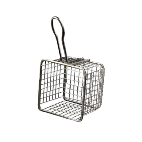 American Metalcraft FRYS443 Tabletop Serving Fry Basket 4" Square X 3"H Stainless Steel