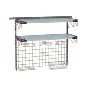 Metro SW-1848S4-45-SINK - SmartWall Life Complete Kit For Sinks, Two-shelf, Type 304 Stainless Steel Components: Wall Track