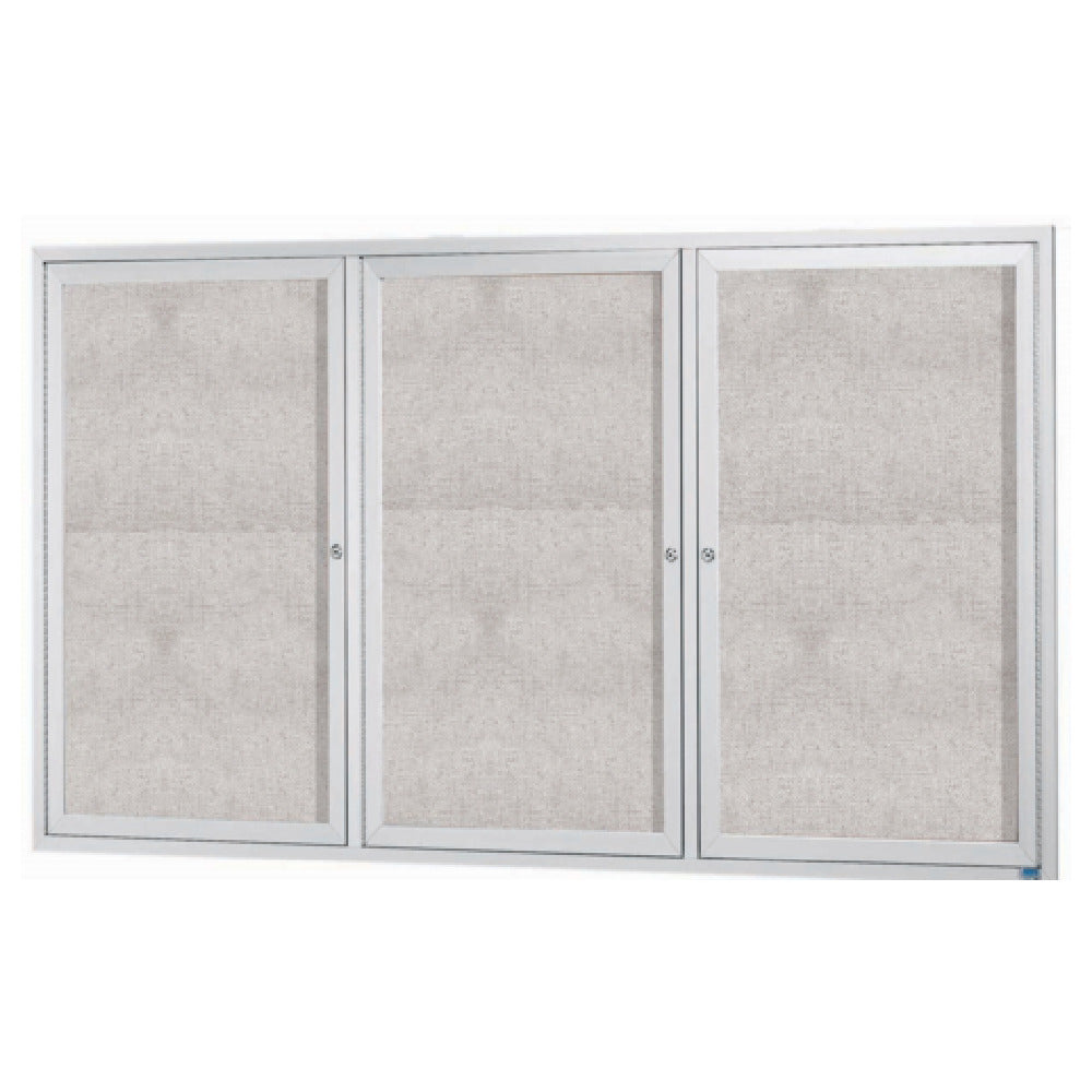 Aarco ODCC4872-3R Aluminum Bulletin Board 72"W X 48"H Enclosed