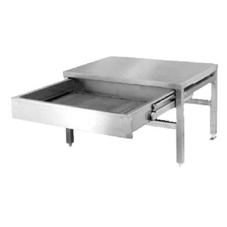 Cleveland ST28 Equipment Stand For Single Kettles Only Open Base With Sliding Drain Drawer & Splash Screen