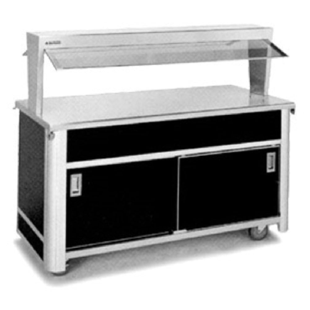 Atlas Metal BLU-2-BU Buffet Style Utility Unit Serving Counter 36-1/4"L X 35"H X 30-3/4"W