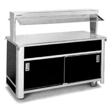 Atlas Metal BLU-6-BU Buffet Style Utility Unit Serving Counter 91-1/4"L X 35"H X 30-3/4"W