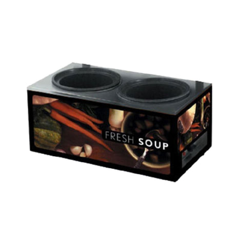 Vollrath 7203002 Cayenne® Twin Well Soup Merchandiser With Tuscan Base Graphics