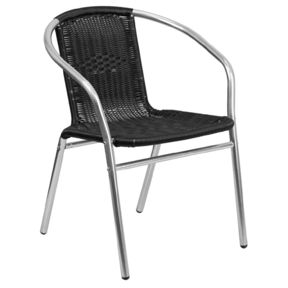 Flash Furniture TLH-020-BK-GG Restaurant Stacking Armchair 352 Lb. Weight Capacity