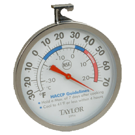 Franklin Machine Products 138-1305 Refrigerator/Freezer Thermometer 3"OD Dial 30° To 70°F (-30° To 21°C) Temperature Range