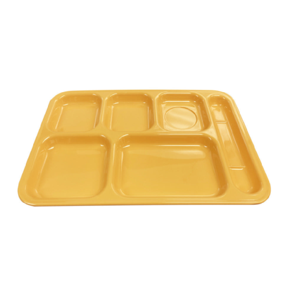 Thunder Group ML802YW Tray 14-1/2"W X 10"D X 7/8"H Right Hand (6) Compartment