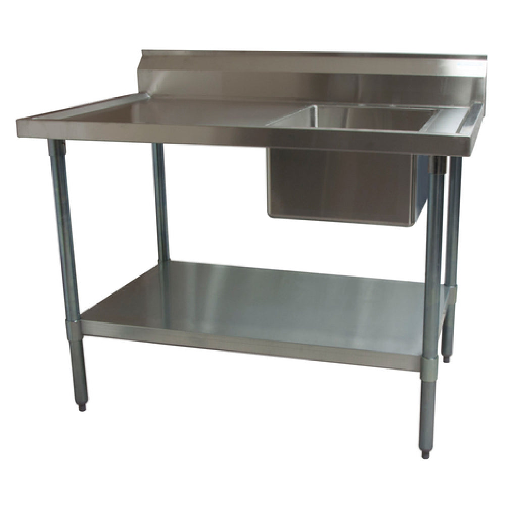 BK Resources BKMPT-3048G-R Work Table With Prep Sink Sink On Right 48"W X 30"D X 41-3/4"H Overall Size