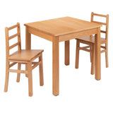 Flash Furniture XU-TC1001-K-GG Kyndl Kids Natural Solid Wood Table And Chair Set For Classroom