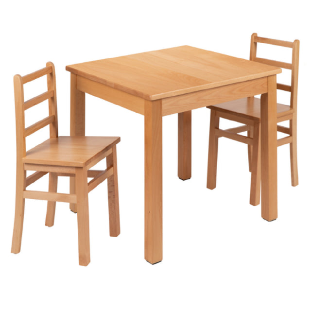 Flash Furniture XU-TC1001-K-GG Kyndl Kids Natural Solid Wood Table And Chair Set For Classroom