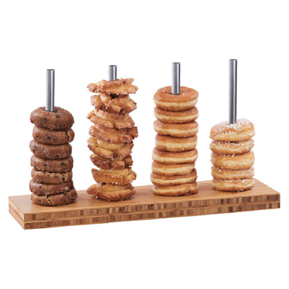 Cal Mil 22008-4-60 Donut/Bagel Display 25"W X 7"D X 13"H (4) 1/2" Dia. Metal Pegs