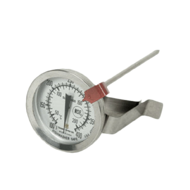 Thunder Group SLTHD400 Deep Fry/Candy Thermometer Zoned Dial Display 100° To 400° F Temperature Range