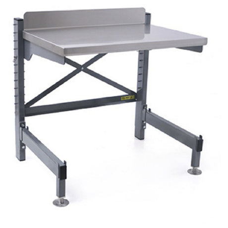 Eagle Q3060V36-WO Q-LEVER Worktable Open Base Includes: 60"W X 30"D 14/304 Stainless Steel Table Top With 4-1/2"H Backsplash