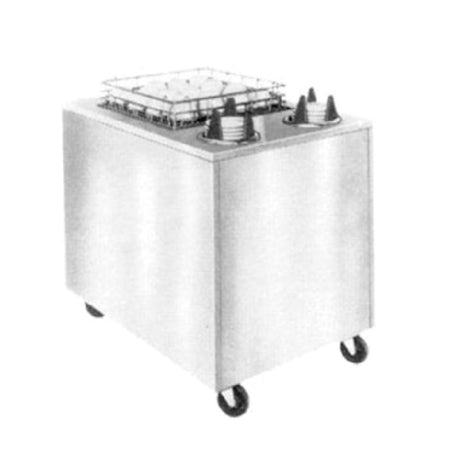 Piper Products ACS-ST-1020 - Cup & Saucer Dispenser, Cabinet Style, Enclosed Base