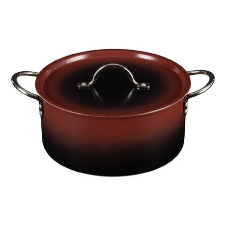 Bon Chef 73303-OM-M - Country French X - Ombre Sauce Pot, 5 Qt 22 Oz, 10″ Dia X 4.75″ H