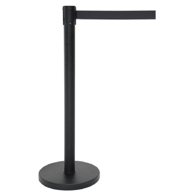 Hubert 12254 - Stanchion, Includes: (1) 40"H Post, (1) 14" Dia. Flat 30 Lb. Base With Protective Rubber Floor Guards & (1) 7' Black Belt