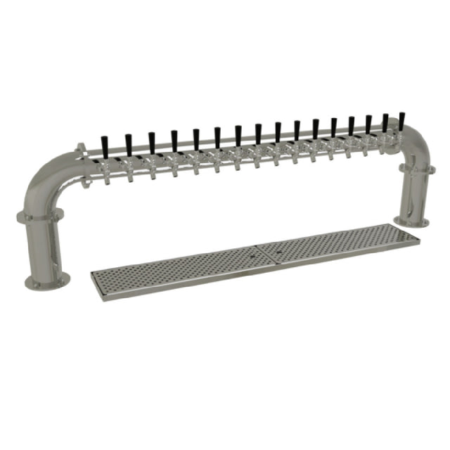 Glastender PP-16-MF Pipe Pass-Thru Draft Dispensing Tower Countertop (16) Stainless Steel Faucets (handles Not Included)