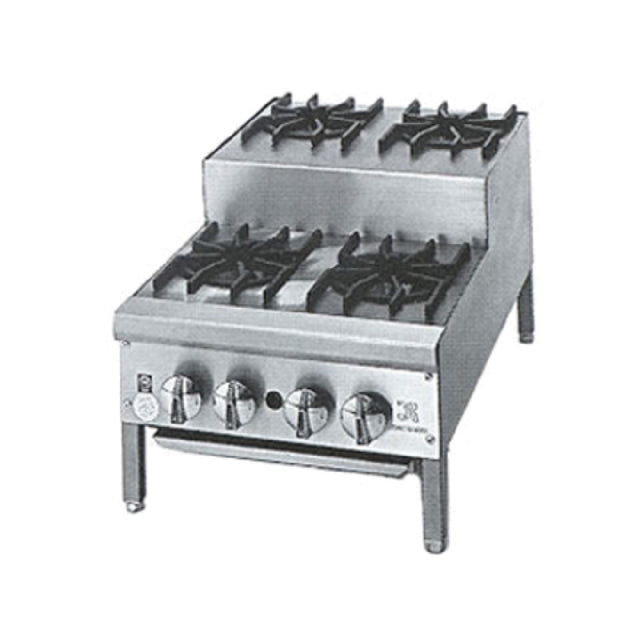 Jade Range JHPE-4-336-F_LP Supreme™ Step-Up Hotplate Gas 36"