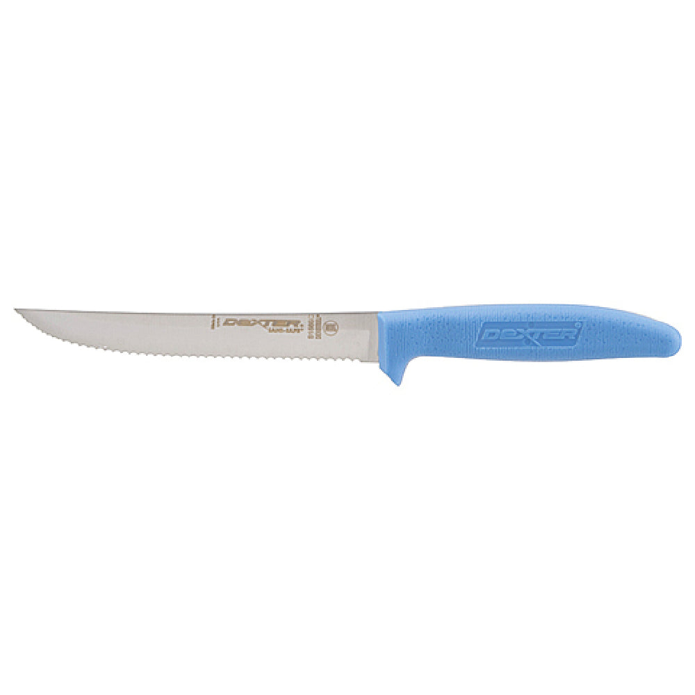 Franklin Machine Products 137-1534 Sani-Safe® Scalloped Utility Knife By Dexter® 6" Blade High Carbon Steel