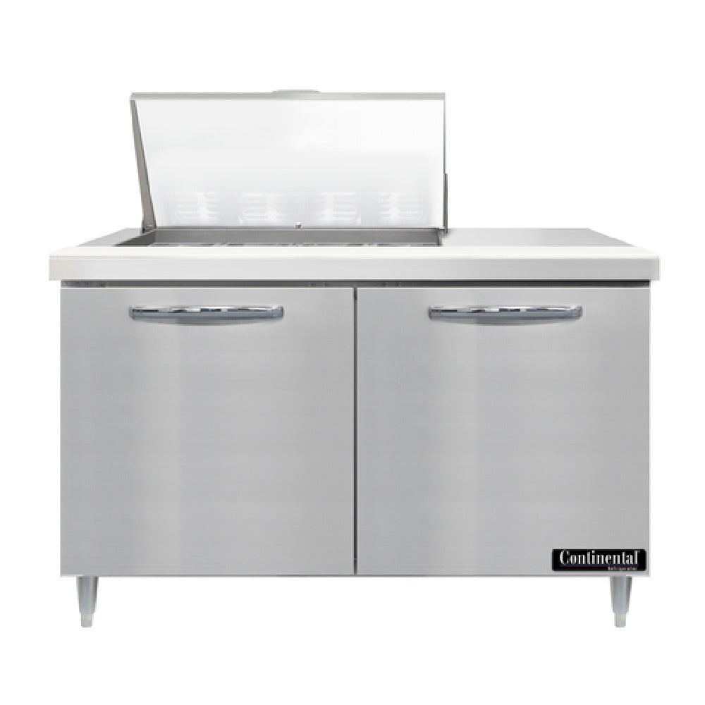 Continental Refrigerator D48N12M Designer Line Mighty Top Sandwich Unit 48"W Two-section