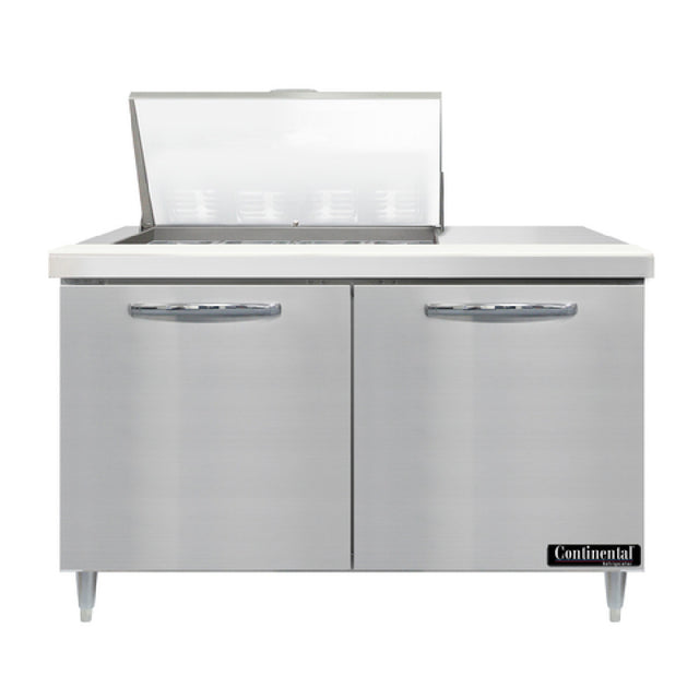 Continental Refrigerator D48N12M Designer Line Mighty Top Sandwich Unit 48"W Two-section