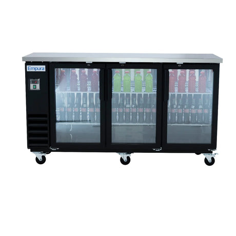 Empura Refrigeration E-KBB72-3G-24 Back Bar Cooler 73.1"W X 24.4"D X 41.7"H 20.8 Cu. Ft. Capacity
