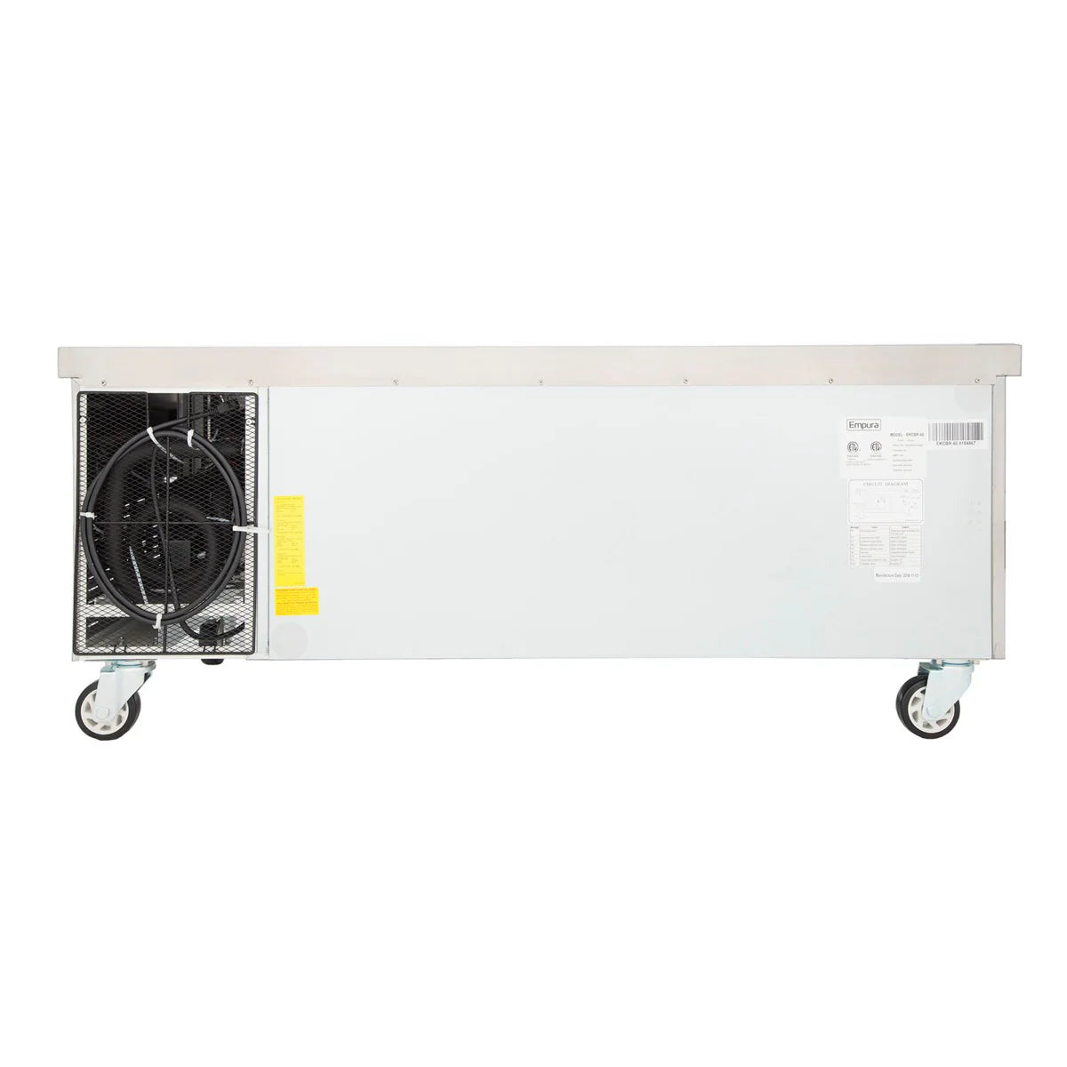 Empura Refrigeration E-KCBR60 Refrigerated Equipment Stand 62"W X 31.9"D X 26"H 8.7 Cu. Ft. Capacity