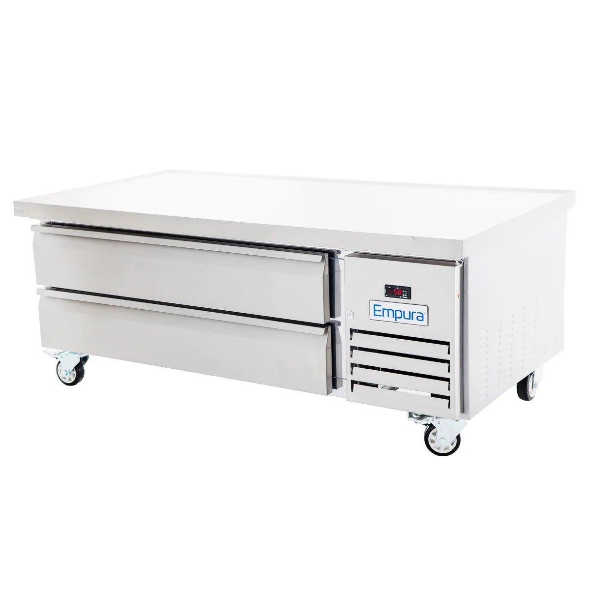 Empura Refrigeration E-KCBR60 Refrigerated Equipment Stand 62"W X 31.9"D X 26"H 8.7 Cu. Ft. Capacity