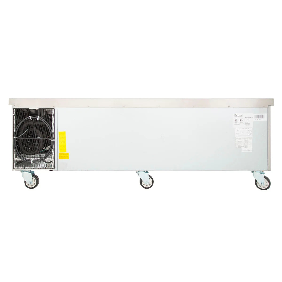 Empura Refrigeration E-KCBR72 Refrigerated Equipment Stand 74"W X 31.9"D X 26"H 10.8 Cu. Ft. Capacity