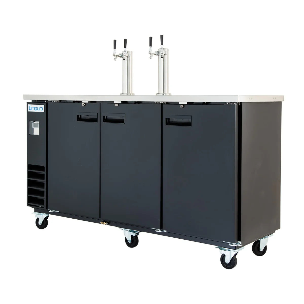 Empura Refrigeration E-KDD4-2 Direct Draw Beer Dispenser 73.1"W X 24.41"D X 41.9"H 20.8 Cu. Ft. Capacity