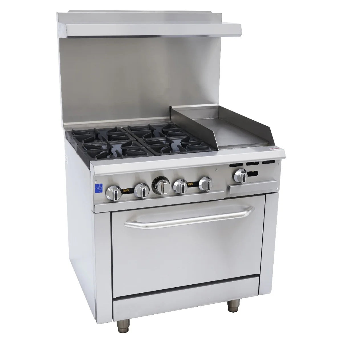 Empura Equipment EGR36-G12_NAT Single Base Gas Range Natural Gas 36"W X 32-5/8"D X 60-1/8"H