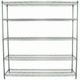 Empura Stainless E-WS187286 Shelving Unit 72"W X 18"D X 86"H 5-shelf