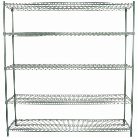 Empura Stainless E-WS187286 Shelving Unit 72"W X 18"D X 86"H 5-shelf