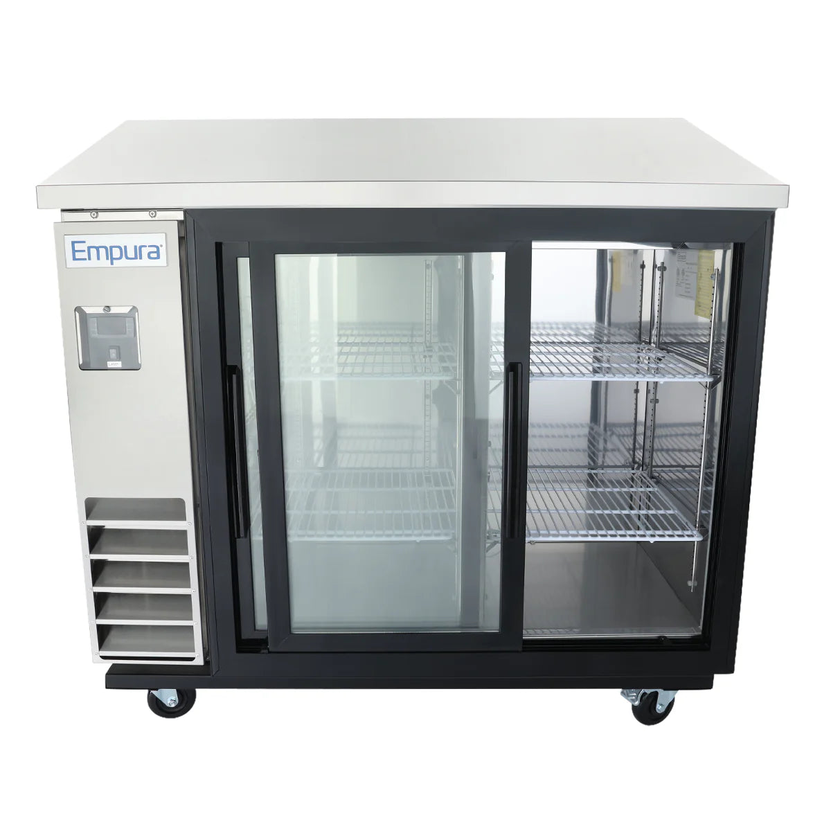 Empura Refrigeration E-KBB48-2G-24SD-S Back Bar Cooler 49.1"W X 24.4"D X 41.7"H 12.5 Cu. Ft. Capacity