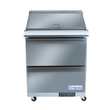 Empura Refrigeration E-KSP29M-D2 Refrigerated Sandwich/Salad Mega Top Prep Table With Drawers