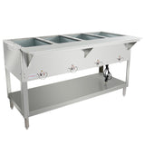 Empura Equipment E-ST-120/4 Steam Table 58"W X 31"D X 34.25"H Stainless Steel