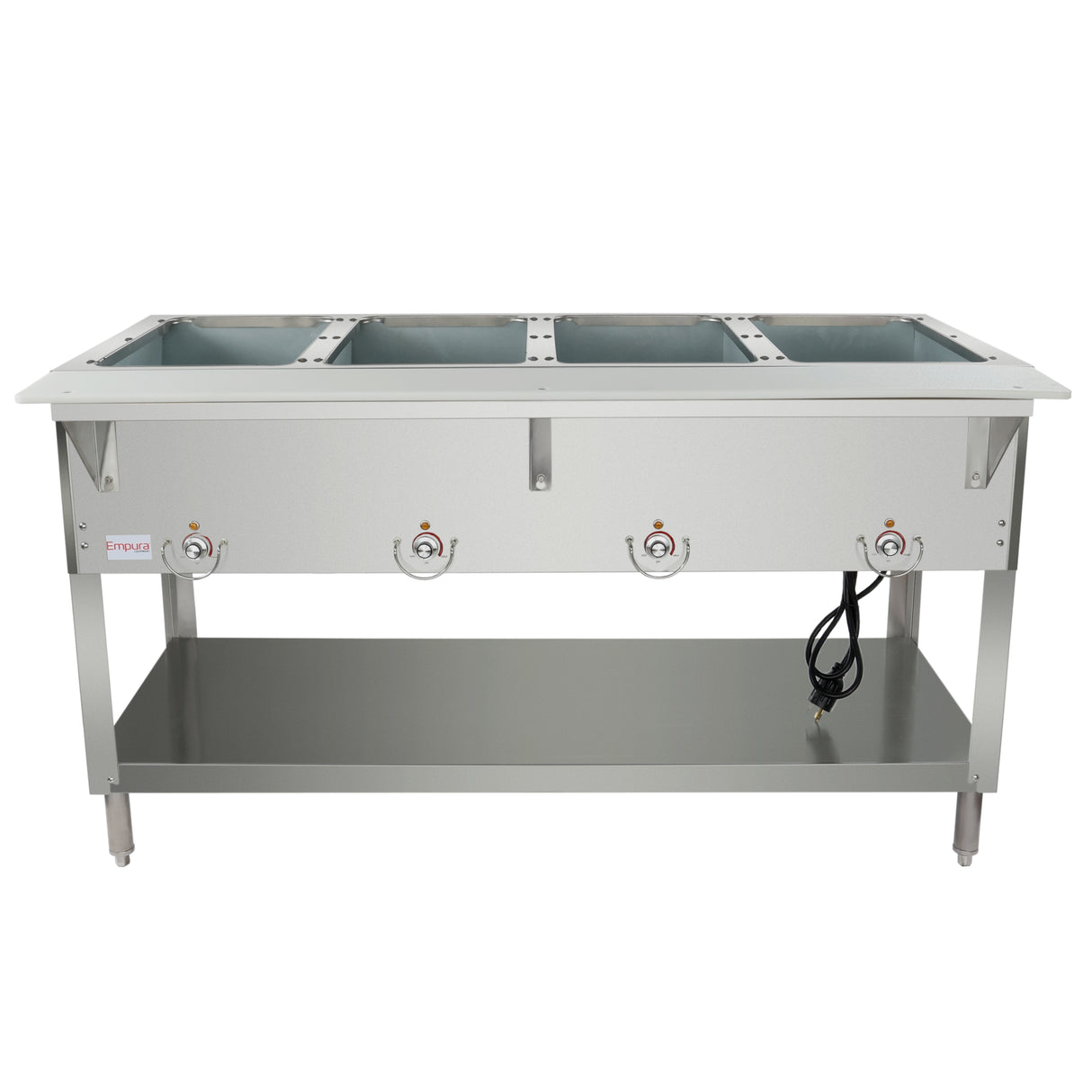 Empura Equipment E-ST-120/4 Steam Table 58"W X 31"D X 34.25"H Stainless Steel