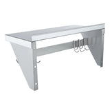 Empura Stainless E-WPS-1224 Pot Rack Wall-Mounted 24" X 12" Stainless Steel Wall Mounted Pot Rack With Shelf And 18 Gauge Galvanized Hooks