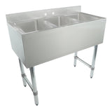 Empura Stainless EB3B101410 Underbar Sink (3) Bowls (10" X 14" X 10") 3 Compartment