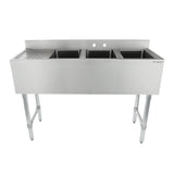 Empura Stainless EB3B101410L Underbar Sink (3) Bowls (10" X 14" X 10") 3 Compartment