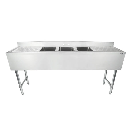 Empura Stainless EB3B101410LR19 Underbar Sink (3) Bowls (10" X 14" X 10") 3 Compartment