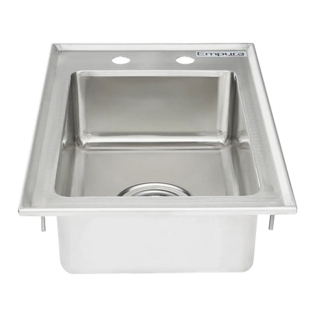 Empura Stainless EDIS1101405 Drop In Sink 1 Compartment 16 Gauge 304 Stainless Steel