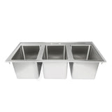 Empura Stainless EDIS3101410 Drop In Sink 3 Compartment 16 Gauge 304 Stainless Steel