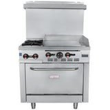 Empura Equipment EGR36-G24_LP Single Base Gas Range Liquid Propane 36"W X 32-5/8"D X 60-1/8"H