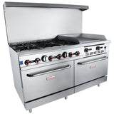 Empura Equipment EGR60-G24_LP Double Base Gas Range Liquid Propane 60"W X 32-5/8"D X 60-1/8"H