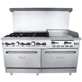 Empura Equipment EGR60-G24_LP Double Base Gas Range Liquid Propane 60"W X 32-5/8"D X 60-1/8"H